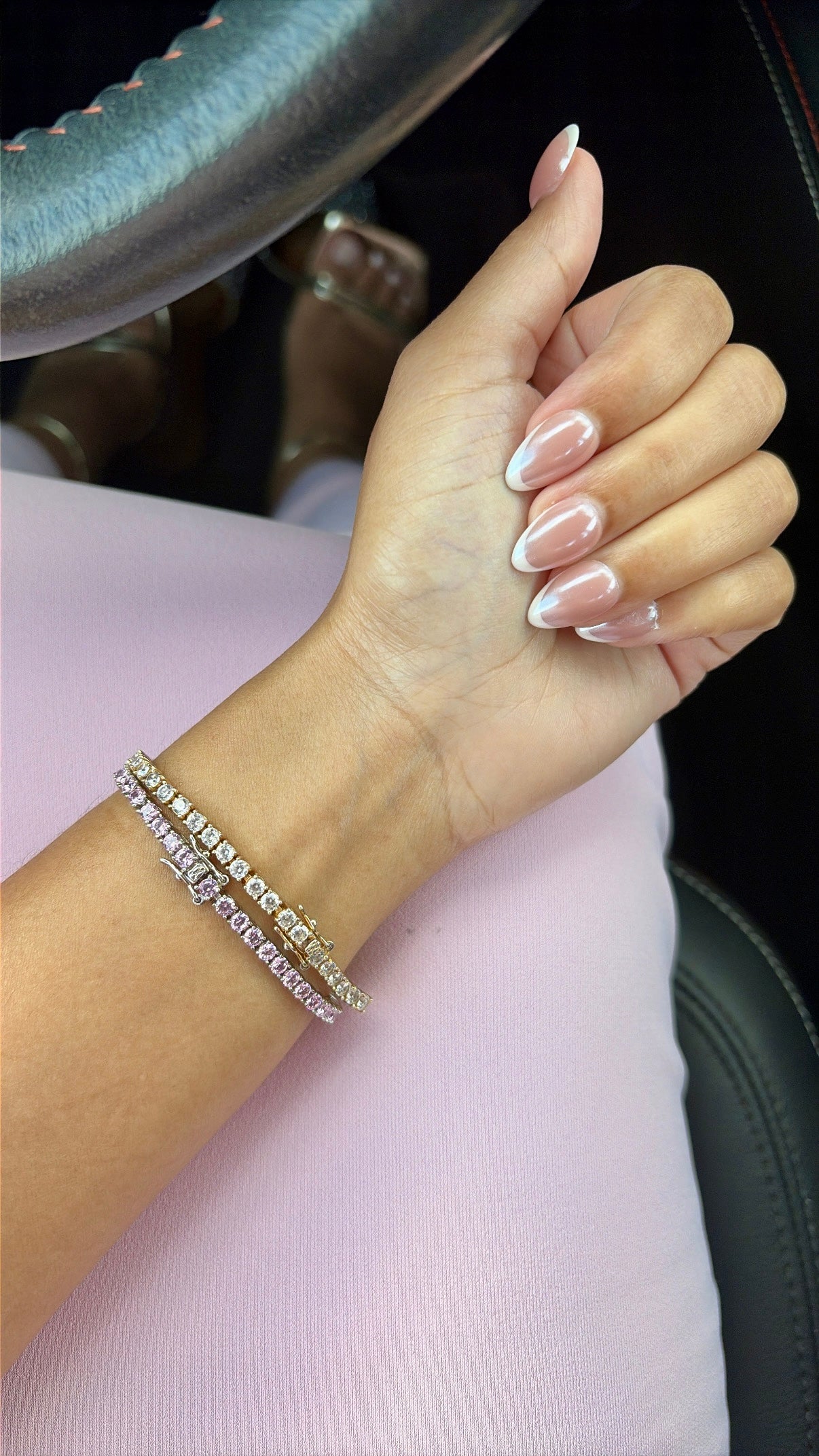 Pink Signature Tennis Bracelet