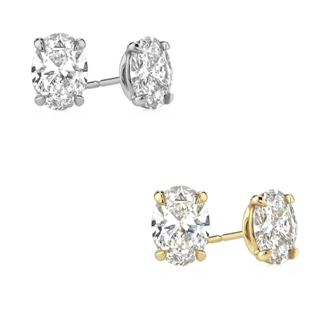 Oval Stud Earrings