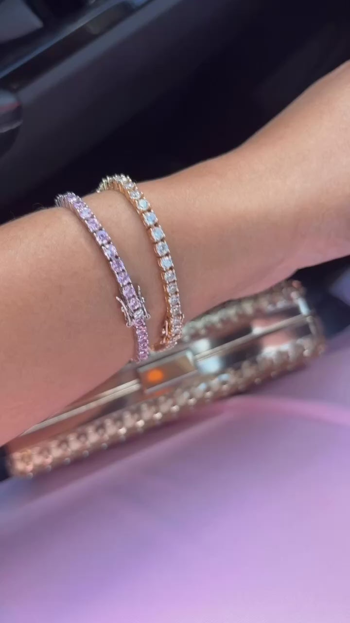 Pink Signature Tennis Bracelet