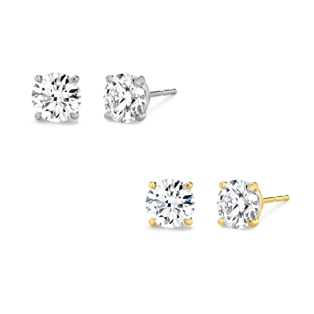 Round Stud Earrings