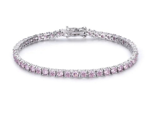 Pink Signature Tennis Bracelet